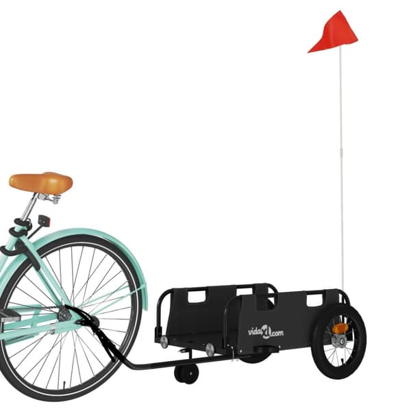 vidaXL cykeltrailer oxfordstof og jern sort