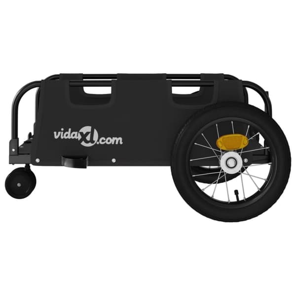 vidaXL cykeltrailer oxfordstof og jern sort