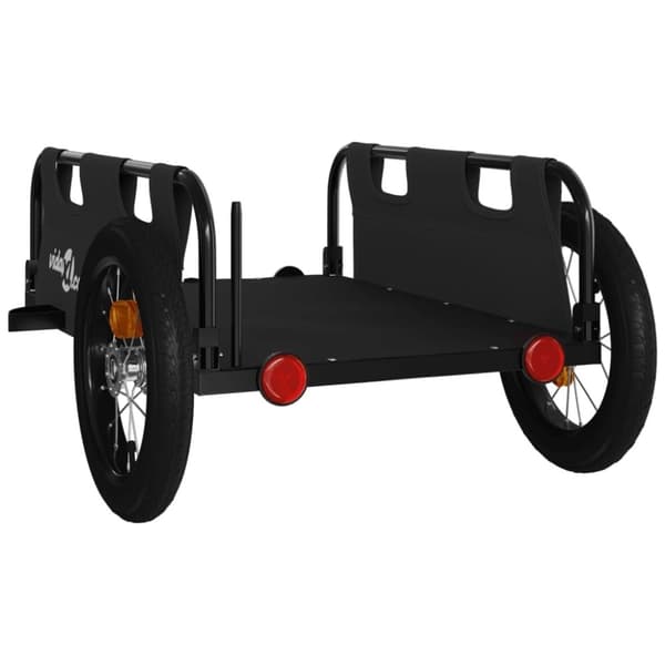 vidaXL cykeltrailer oxfordstof og jern sort