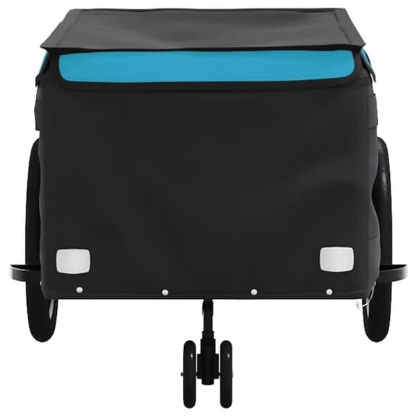 vidaXL cykelanhænger 45 kg jern sort og blå