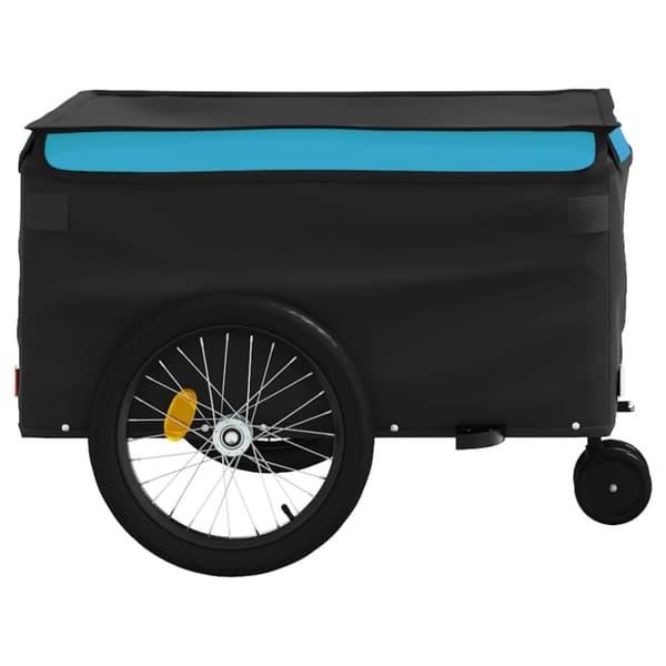 vidaXL cykelanhænger 45 kg jern sort og blå
