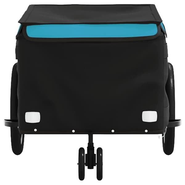 vidaXL Sykkelvogn svart og blå 30 kg jern