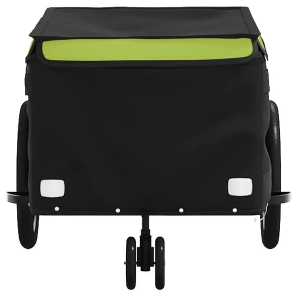 vidaXL cykelanhænger 30 kg jern sort og grøn