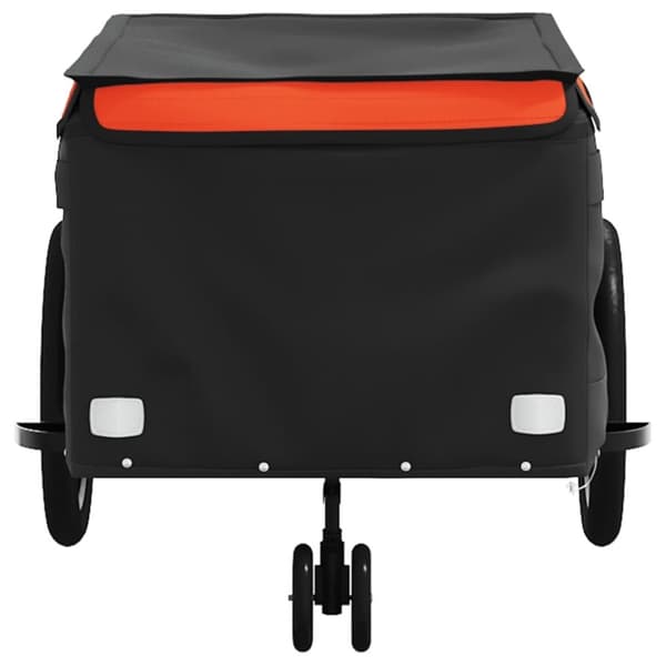 vidaXL cykelanhænger 45 kg jern sort og orange