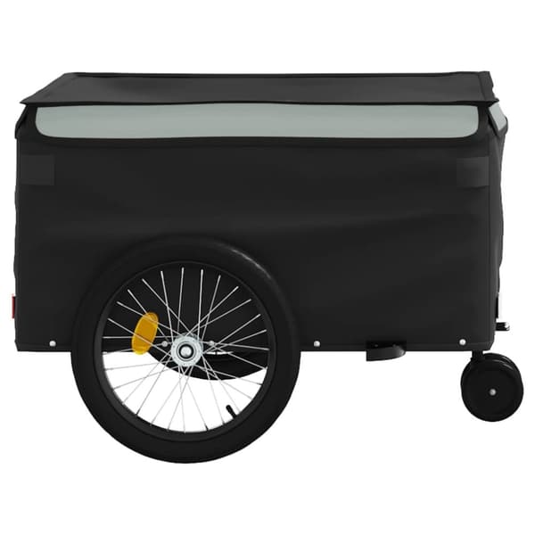 vidaXL cykelanhænger 45 kg jern sort og grå