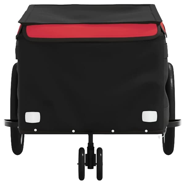 vidaXL cykelanhænger 30 kg jern sort og rød