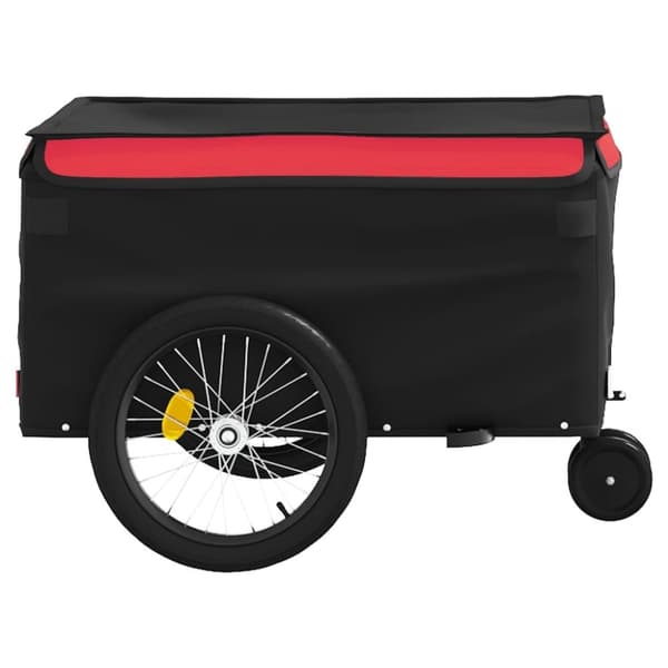 vidaXL cykelanhænger 30 kg jern sort og rød