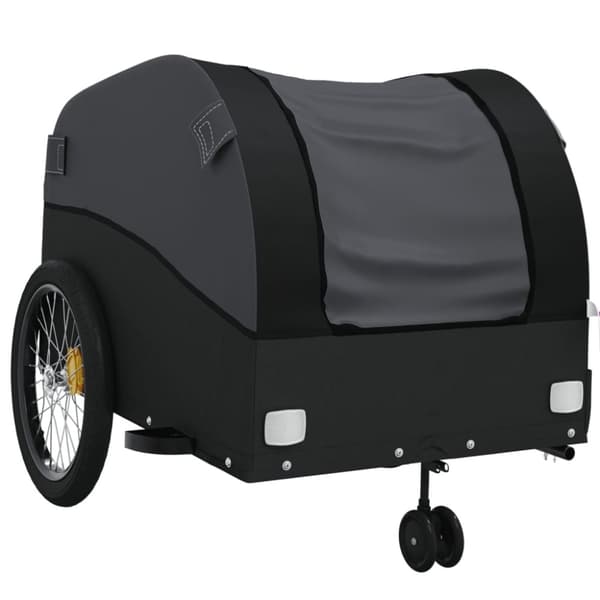 vidaXL Cykelvagn svart 45 kg järn