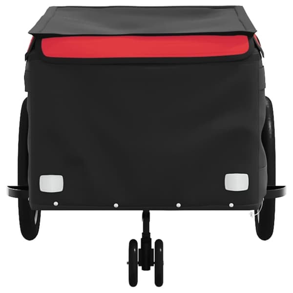 vidaXL Sykkelvogn svart og rød 45 kg jern
