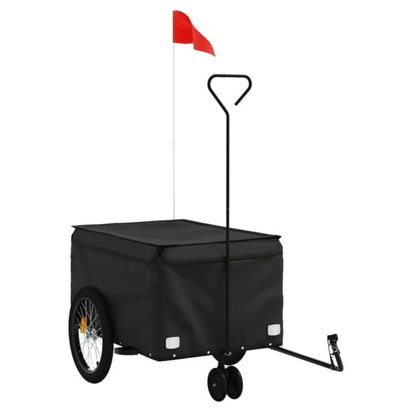 vidaXL cykelanhænger 30 kg jern sort