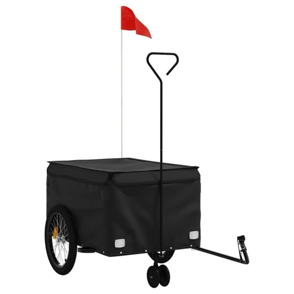 vidaXL Cykelvagn svart 45 kg järn