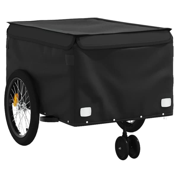 vidaXL Cykelvagn svart 45 kg järn