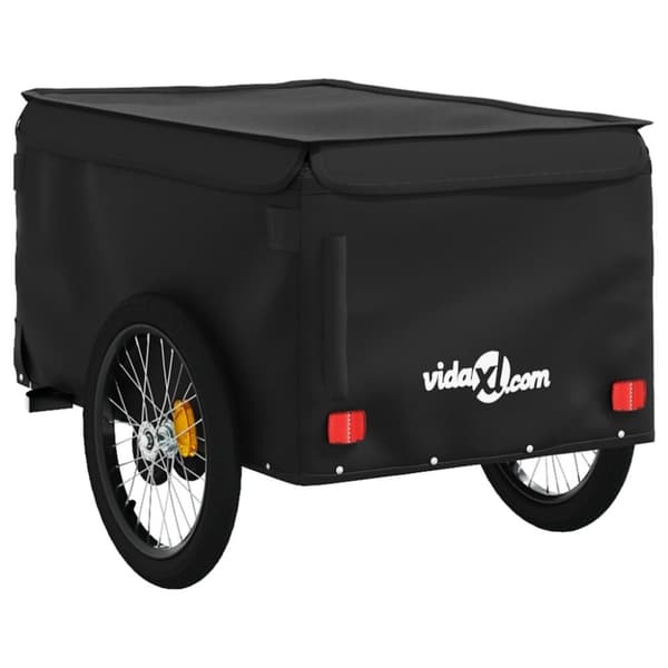 vidaXL Cykelvagn svart 45 kg järn