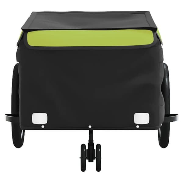 vidaXL Cykelvagn svart och grön 45 kg järn