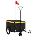 Miniatyrbilde 1 av 11: vidaXL Sykkelvogn svart og gul 30 kg jern