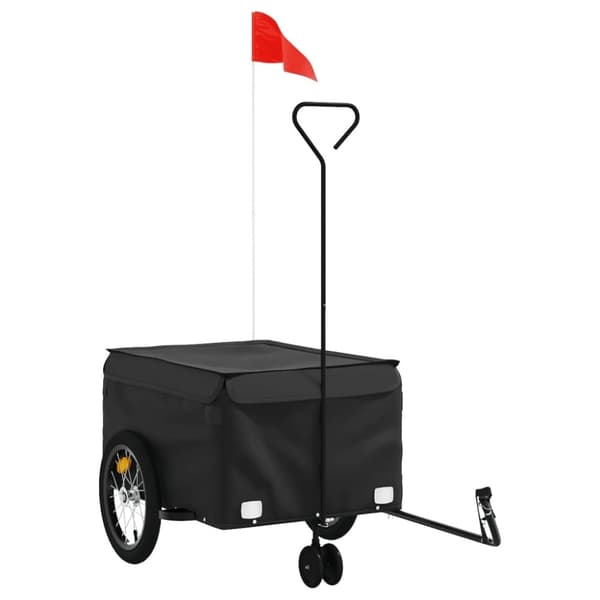 vidaXL Sykkelvogn svart 45 kg jern