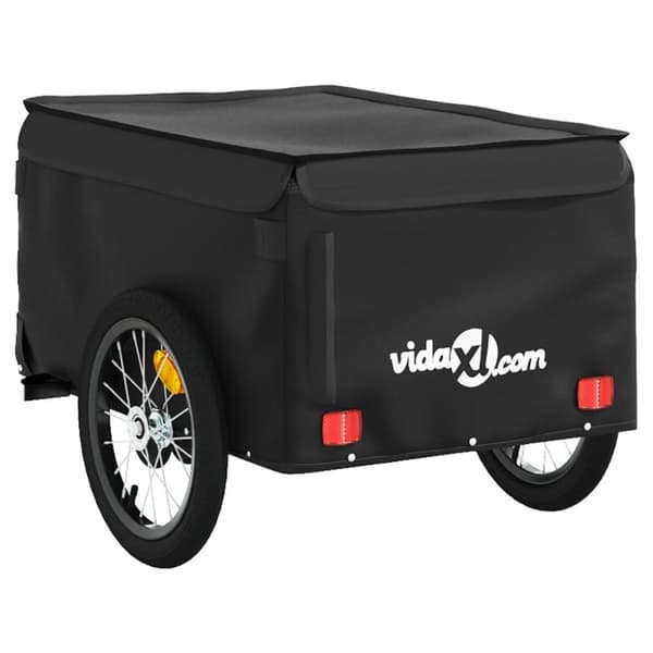 vidaXL Sykkelvogn svart 45 kg jern