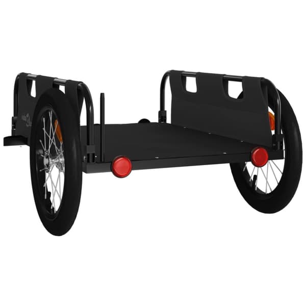 cykeltrailer oxfordstof og jern sort