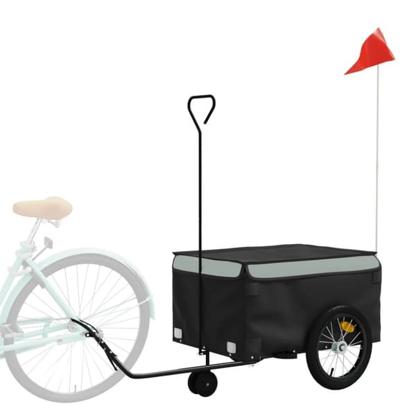 Cykelvagn svart och grå 45 kg järn