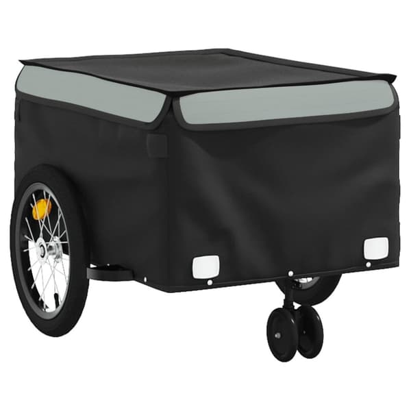 Cykelvagn svart och grå 45 kg järn