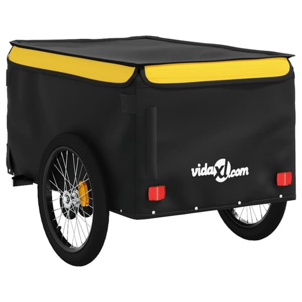 cykelanhænger 45 kg jern sort og gul