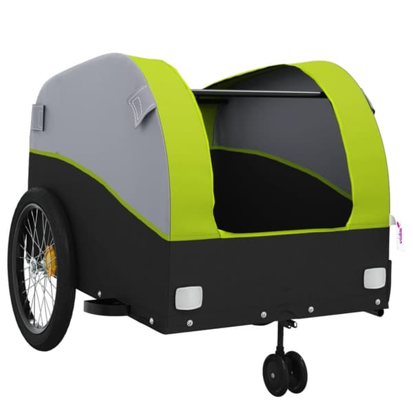 Cykelvagn svart och grön 45 kg järn