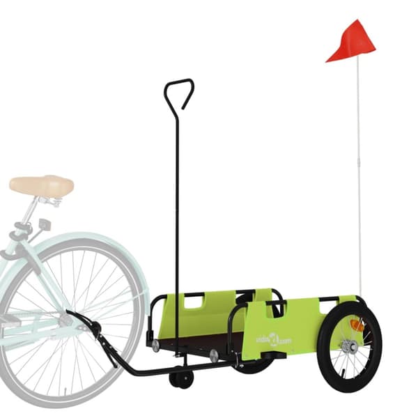 cykeltrailer oxfordstof og jern grøn