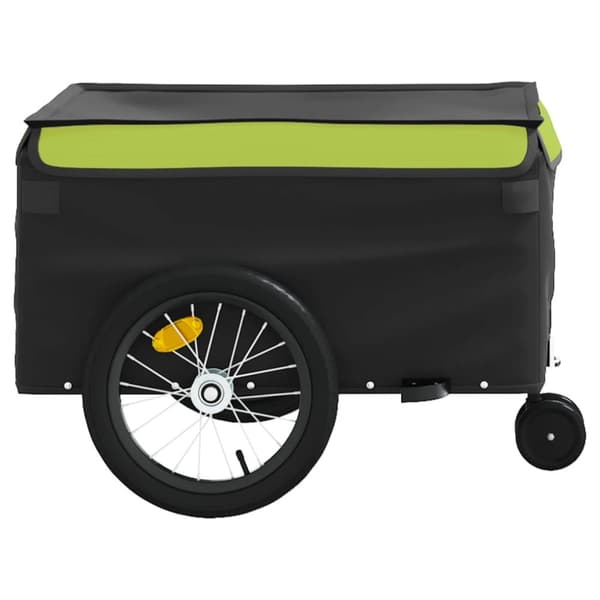 cykelanhænger 45 kg jern sort og grøn