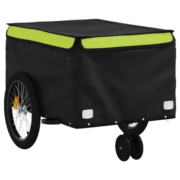 cykelanhænger 30 kg jern sort og grøn