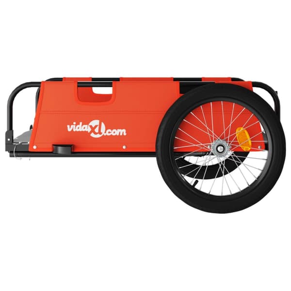 vidaXL cykeltrailer til kæledyr oxfordstof og jern orange - Cykeltrailere
