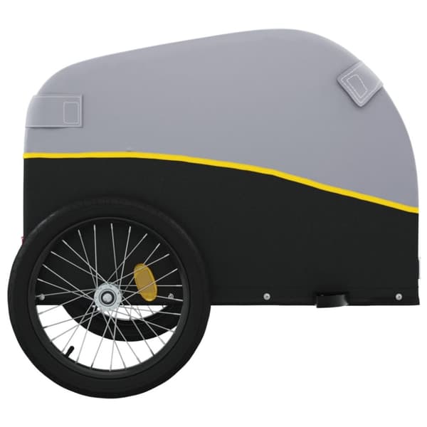 vidaXL cykelanhænger 45 kg jern sort og gul -  Cykeltrailere