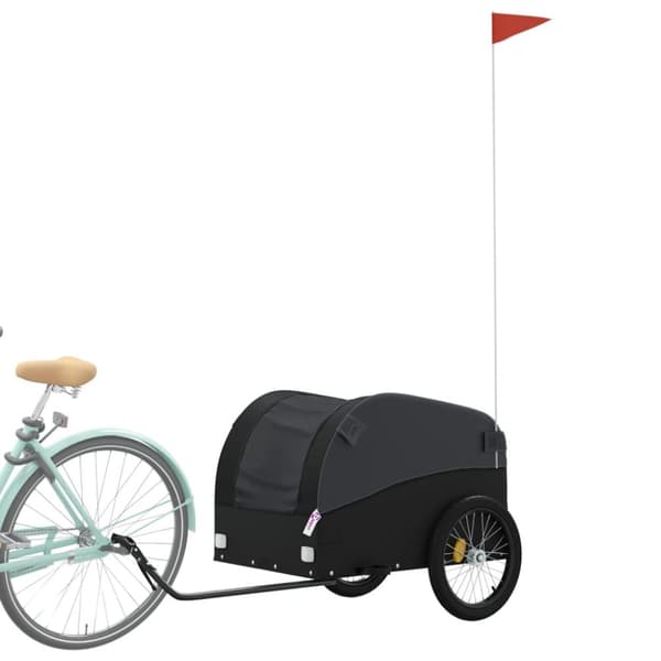 vidaXL cykelanhænger 45 kg jern sort -  Cykeltrailere