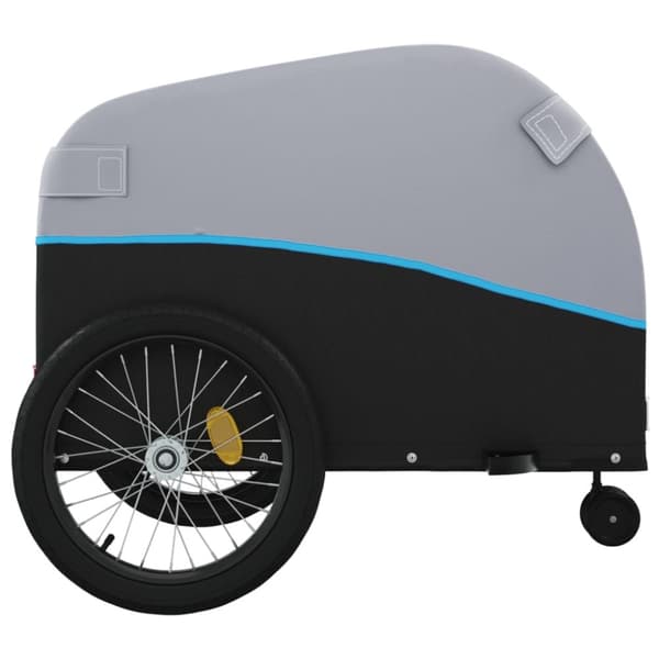 vidaXL Cykelvagn svart och blå 45 kg järn -  Cykelvagnar