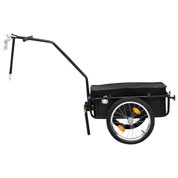 The Living Store cykeltrailer/trækvogn 155x60x83 cm stål sort -  Cykeltrailere