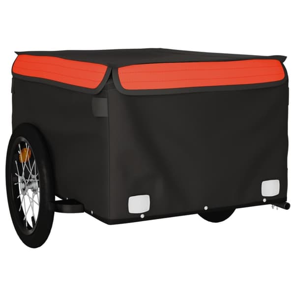 The Living Store cykelanhænger 45 kg jern sort og orange -  Cykeltrailere