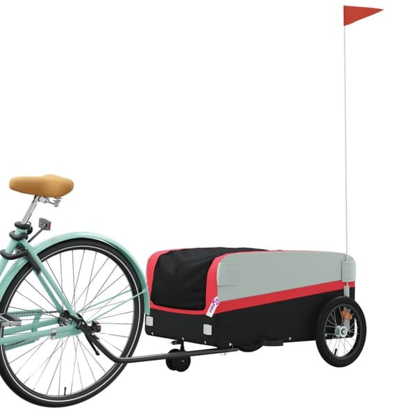 The Living Store cykelanhænger 45 kg jern sort og rød -  Cykeltrailere
