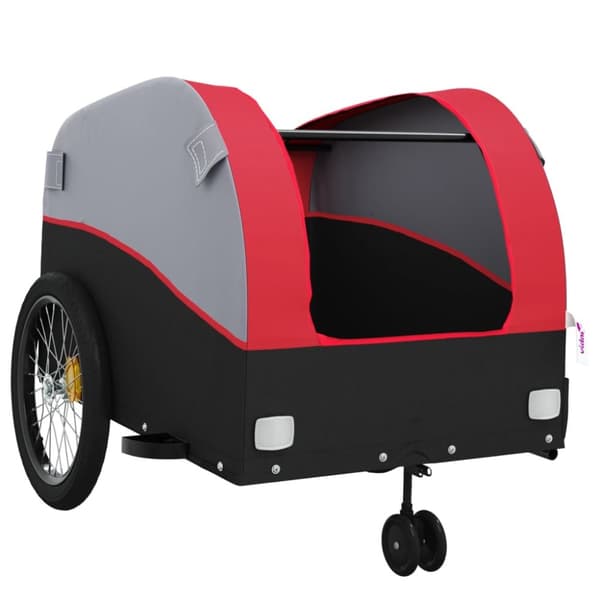 The Living Store Cykelvagn svart och röd 45 kg järn -  Cykelvagnar