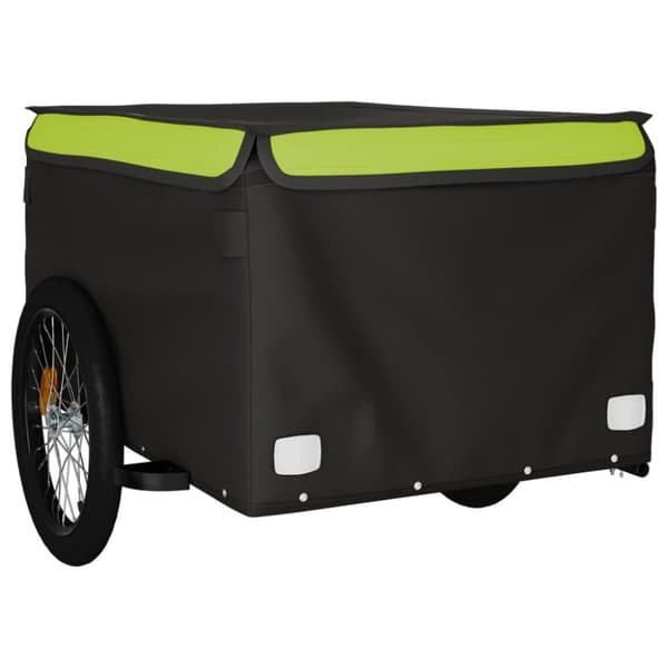 The Living Store cykelanhænger 45 kg jern sort og grøn -  Cykeltrailere