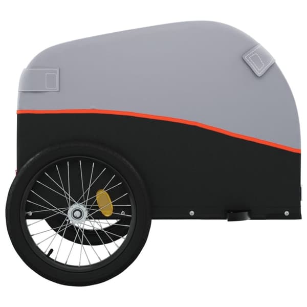 The Living Store cykelanhænger 45 kg jern sort og orange -  Cykeltrailere
