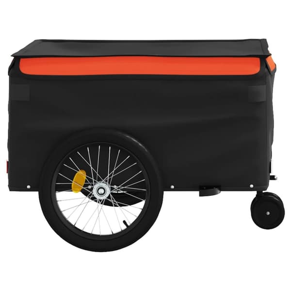 The Living Store Polkupyörän peräkärry musta ja oranssi 45 kg rauta - Polkupyörän peräkärryt