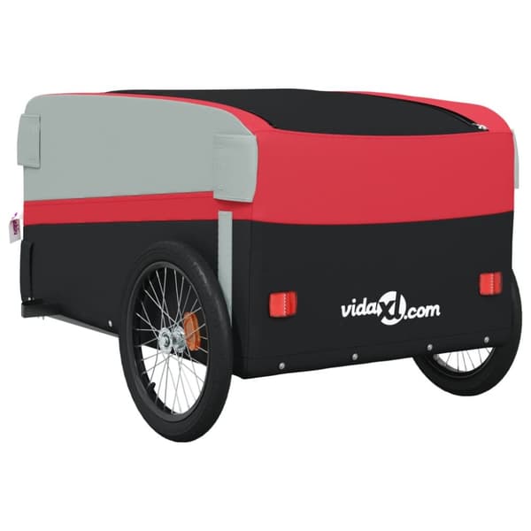 The Living Store cykelanhænger 45 kg jern sort og rød -  Cykeltrailere