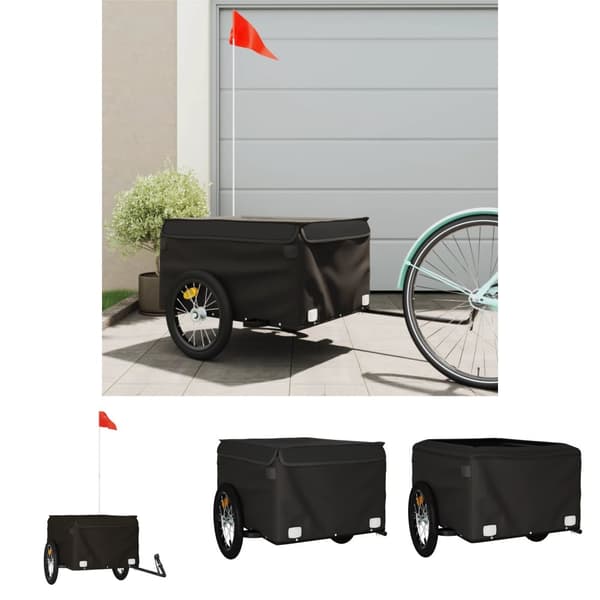 The Living Store cykelanhænger 45 kg jern sort -  Cykeltrailere