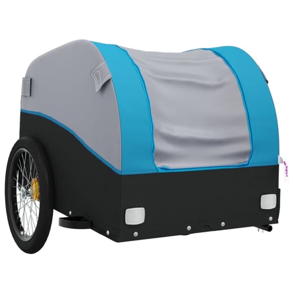 The Living Store cykelanhænger 45 kg jern sort og blå -  Cykeltrailere
