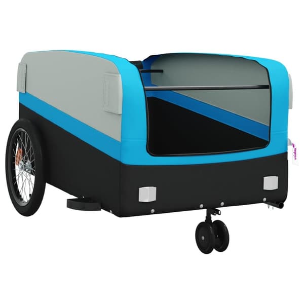 The Living Store cykelanhænger 45 kg jern sort og blå -  Cykeltrailere