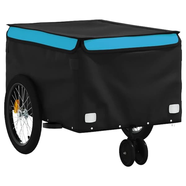The Living Store cykelanhænger 30 kg jern sort og blå -  Cykeltrailere