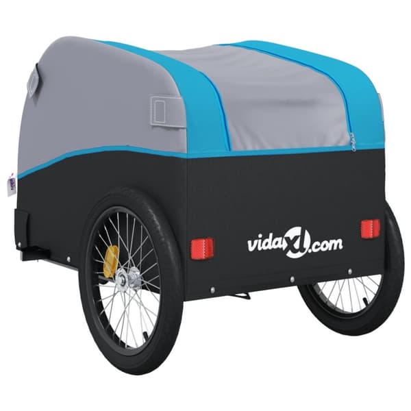 The Living Store cykelanhænger 45 kg jern sort og blå -  Cykeltrailere