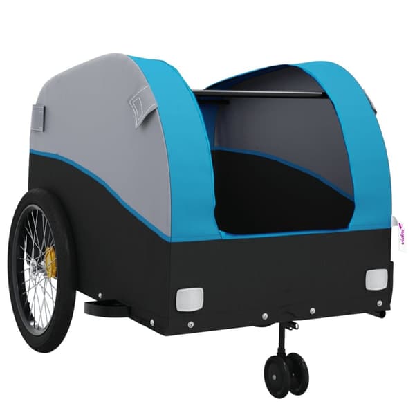 The Living Store cykelanhænger 45 kg jern sort og blå -  Cykeltrailere
