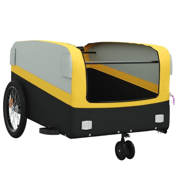 The Living Store cykelanhænger 45 kg jern sort og gul -  Cykeltrailere