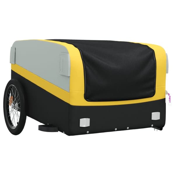 The Living Store cykelanhænger 45 kg jern sort og gul -  Cykeltrailere