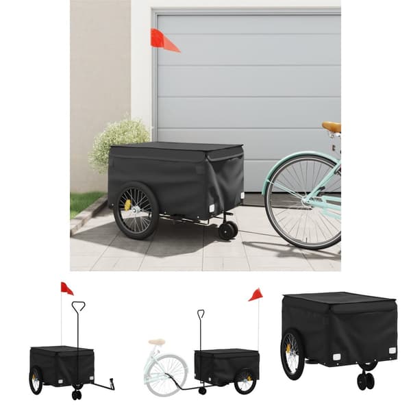 The Living Store cykelanhænger 45 kg jern sort - Cykeltrailere